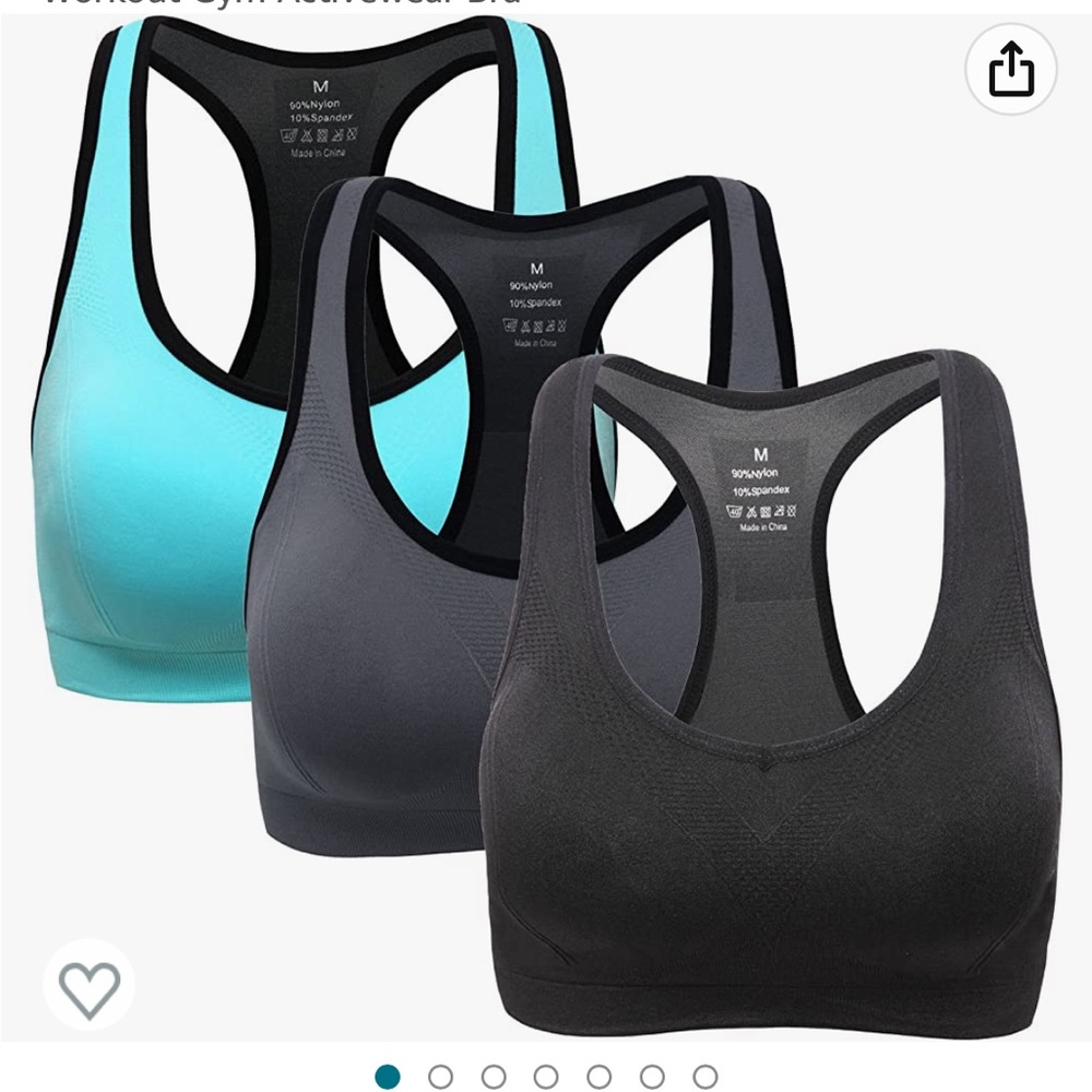 MIRITY Women Racerback Sports Bras - 3 pack size 2XL, NWT